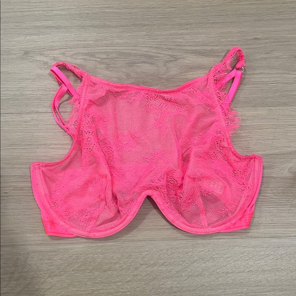 Victoria's Secret Other - Victoria's Secret Neon Pink Lace Bralette